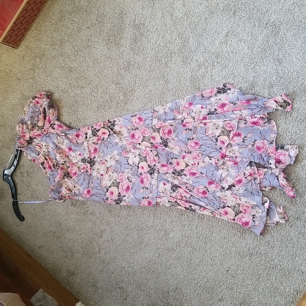 Astr the label one shoulder floral print dress